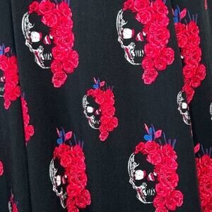 ROYAL BONES By Daang Goodman Floral Skull Dress in Red & Black Women's Medium